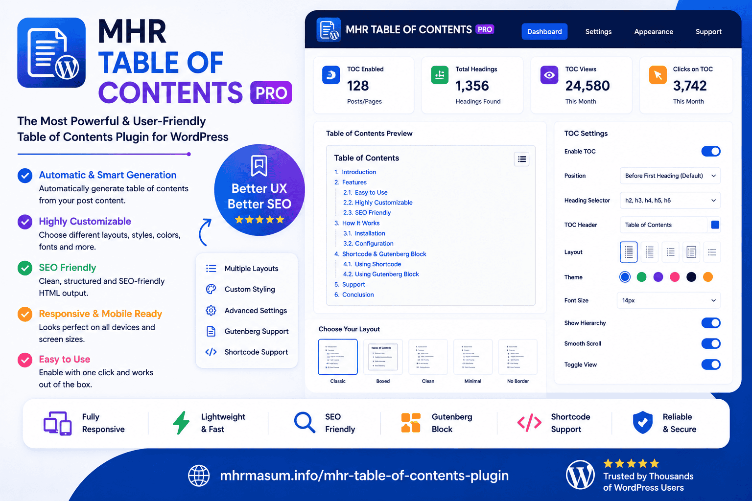 MHR Table of Contents Plugin image
