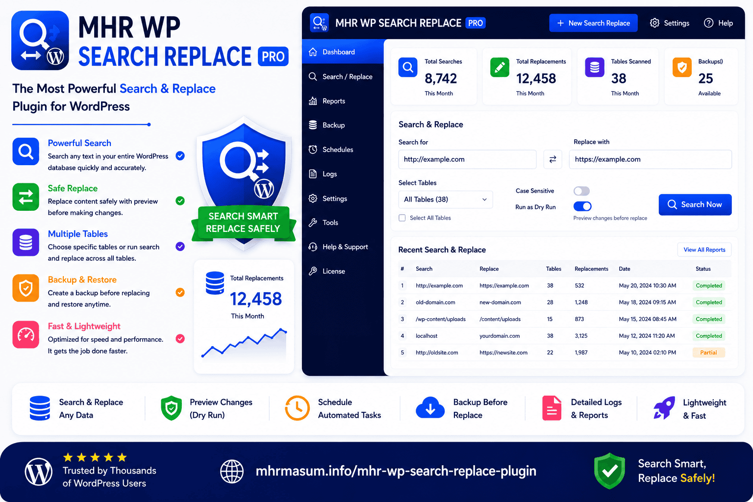 MHR WP Search & Replace Plugin image