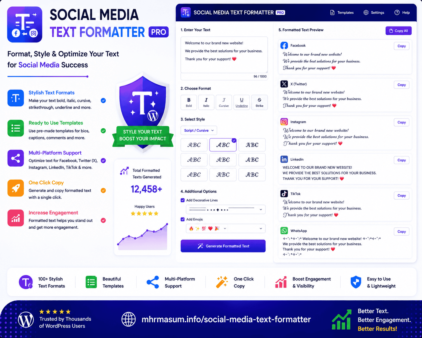 Social Media Text Formatter image