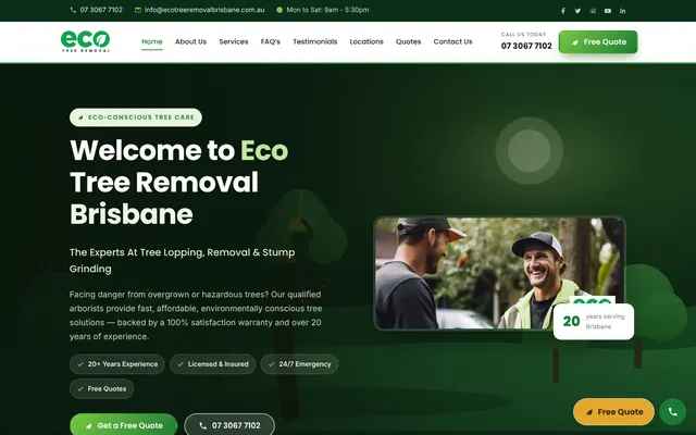 Tree removal website, Brisbane
