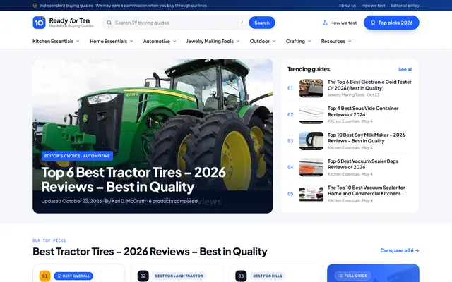 Ready for Ten website design
