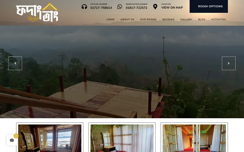 Fodang Thang Resort website design — homepage
