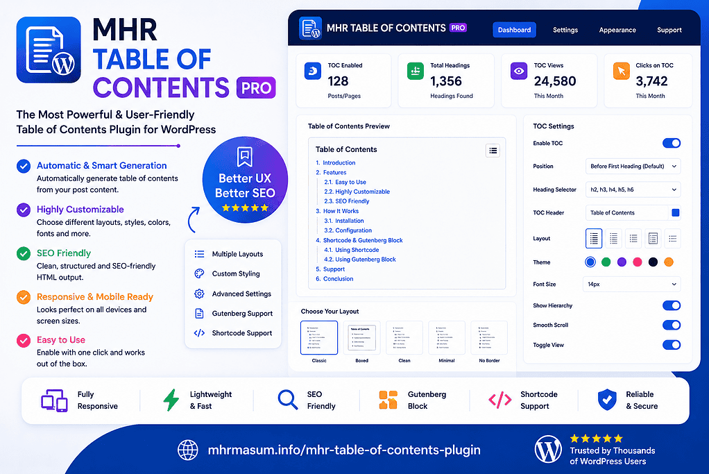 MHR Table of Contents Plugin