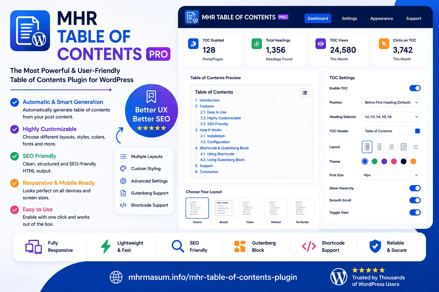 MHR Table of Contents Plugin image