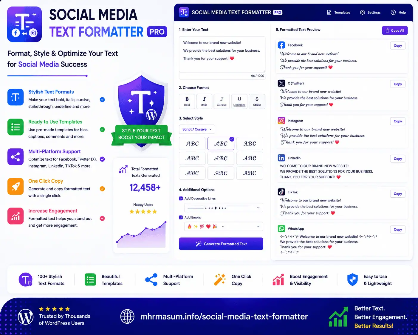 Social Media Text Formatter image