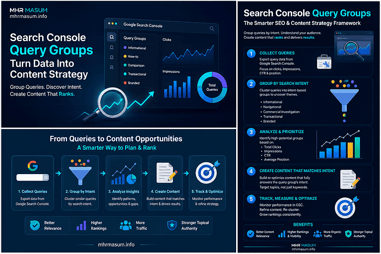 Search Console Query Groups for Content Strategy: Find Topic Clusters, Search In