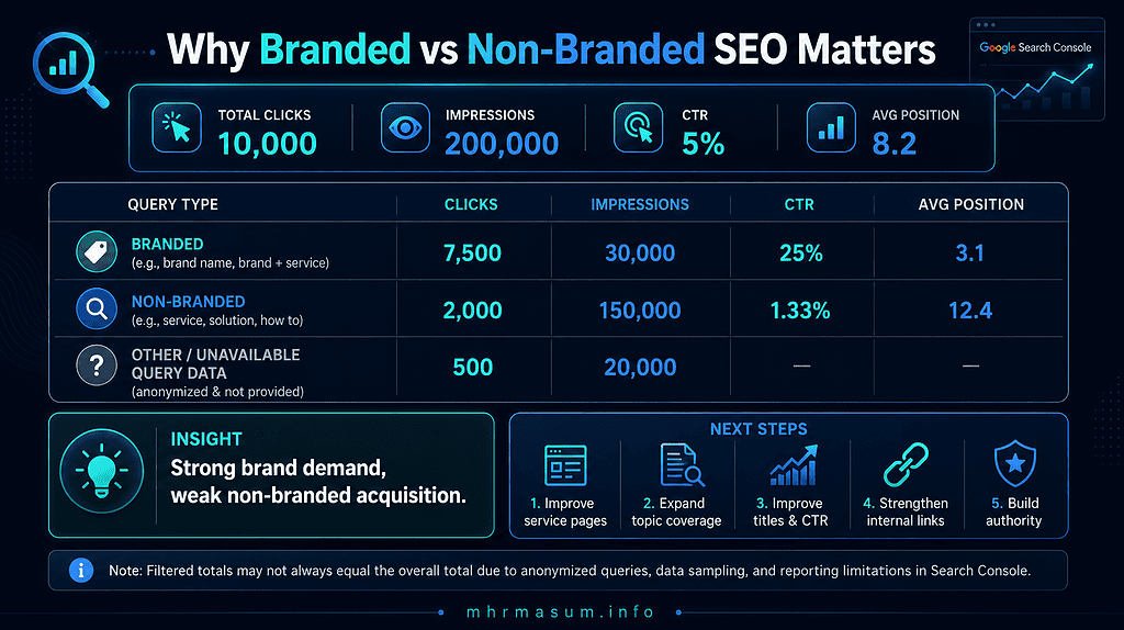 Branded vs Non-Branded SEO in Search Console