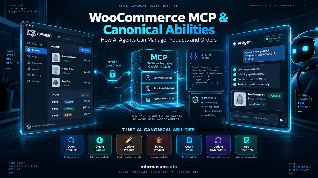 WooCommerce MCP and Canonical Abilities: How AI Agents Can Manage Products and Orders