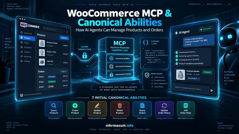 WooCommerce MCP and Canonical Abilities: How AI Agents Can Manage Products and Orders