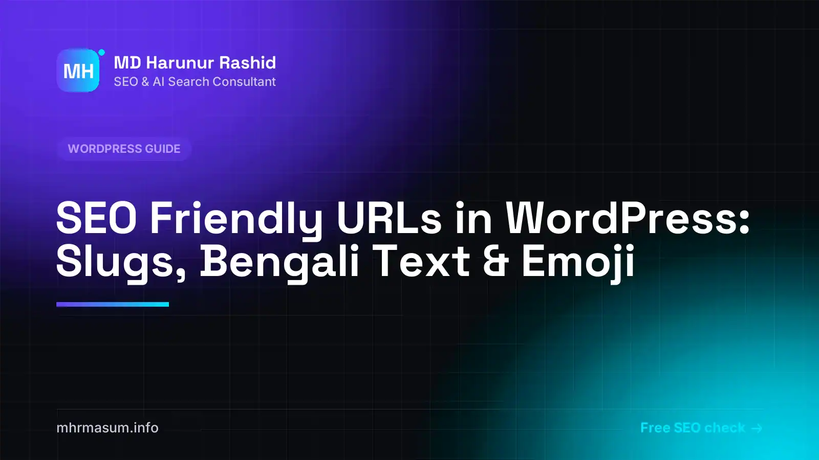 SEO Friendly URLs in WordPress: Slugs, Bengali Text & Emoji